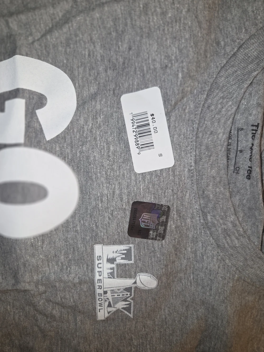 Nike Womens Size S - Grey 'Go Pats' Short-Sleeve Tee NWT